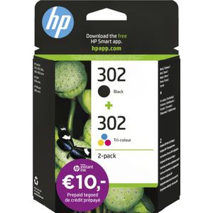 HP 302 inkt 2-pack blk/tri-color