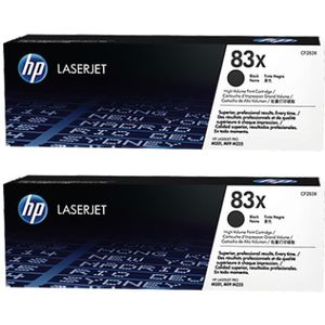HP 83X 2-pack High Yield Black Original LaserJet Toner Cartridges tonercartridge 2 stuk(s) Origineel Zwart