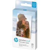 HP 1AH01A sprocket Premium zink fotopapier met zelfklevende achterzijde, wit, 2 x 7.6 cm . , (20 vel) compatibel met HP sprocket fotoprinters