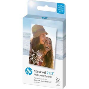 HP ZINK Paper - 20 Stuks - Voor Sprocket Printers - Zero Ink Technologie