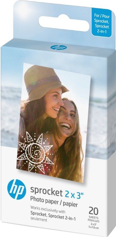 HP ZINK Paper - 20 Stuks - Voor Sprocket Printers - Zero Ink Technologie