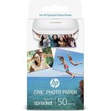 HP Sprocket Premium zink fotopapier met zelfklevende achterkant, 2x7,6 cm (50 vellen) compatibel met HP Sprocket fotoprinters