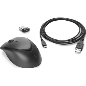 HP Wireless Premium Mouse RF Wireless Laser 1200 DPI muis voor beide handen - muizen (beide handen, laser, RF Wireless, 1200 dpi, zwart)