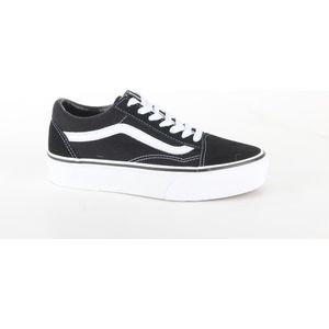 Vans - Old Skool Platform - Lage Sneakers - Zwart/Wit - Canvas