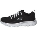 Skechers - 12615 Trainers - Graceful Get Connected - Zwart - Sportief - Veters