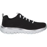 Skechers - 12615 Trainers - Graceful Get Connected - Zwart - Sportief - Veters