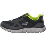 Kleur - Grijs Zwart - Veterschoen - Vrijetijdsschoen - Met Zijlogo