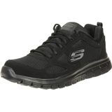 Skechers - Burns 52635-bbk - Sneakers - Zwart - Leer/Mesh