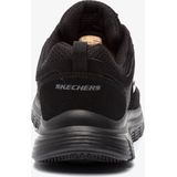 Skechers - Burns 52635-bbk - Sneakers - Zwart - Leer/Mesh
