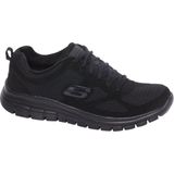 Skechers - Burns 52635-bbk - Sneakers - Zwart - Leer/Mesh