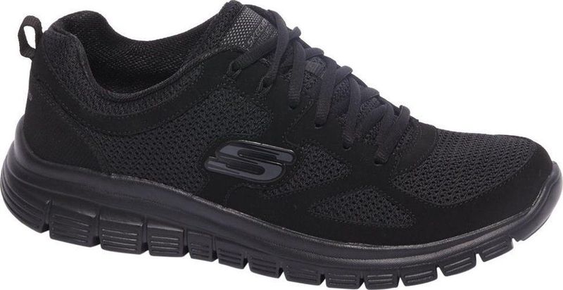 Skechers - Burns 52635-bbk - Sneakers - Zwart - Leer/Mesh