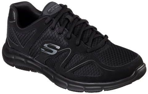 Skechers - VERSE-FLASH POINT - Sneakers - Zwart - Textiel - Vetersluiting