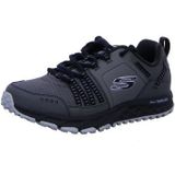 Skechers Escape Plan Sneakers voor heren, Houtskool Lederen Mesh Zwart Trim, 40 EU