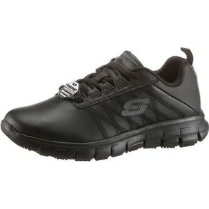 Skechers Dames Sure Track Erath-Ii Slip On Sneakers, Zwart zwart leer zwart, 36 EU