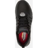 SKECHERS - Work Relaxed Fit Sure Track - Sneakers - Zwart - Leer