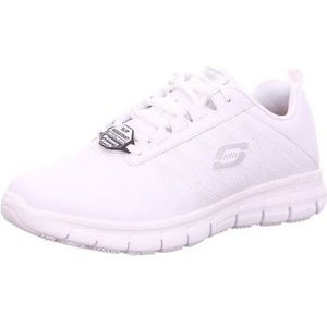 Skechers Sure Track Erath-Ii instapsneakers voor dames, wit, leer, wit, wit, 39 EU