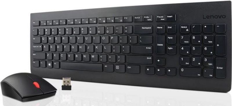 Lenovo 4X30M39472 Draadloze Toetsenbord RF met Muis Qwertz DE Zwart