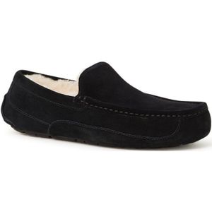 UGG® Ascot-pantoffel voor heren  in Black, Maat 48.5, Leder