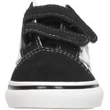 Vans - Old Skool V Checkerboard Sneakers - Zwart - Leer