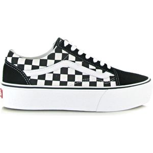 Vans Dames Old Skool Platform Loopschoenen, Zwart/Wit, 38 EU