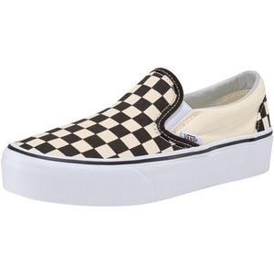 Vans Classic Slip-on Platform Slip On Sneakers voor dames, Zwart Black And White Checker White Bww, 36 EU