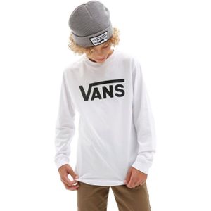 VANS - T-shirt - Wit/Zwart - Katoen - Lange Mouwen