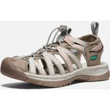 KEEN Women's WHISPER Sandaal, Taupe/Coral
