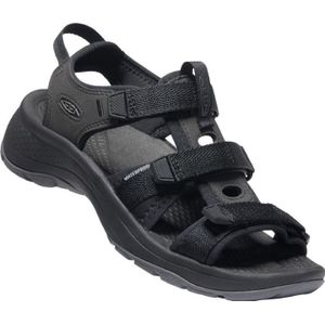 KEEN Astoria West sandalen met open teen voor dames, Zwart/Zwart, 39.5 EU