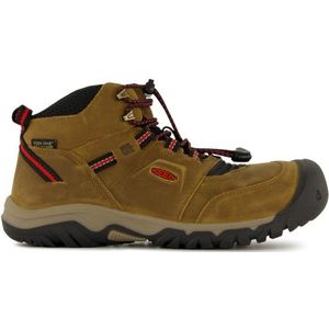 KEEN Ridge Flex Mid Waterdicht uniseks-kind Wandellaarzen, Bison rode loper, 24 EU