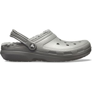 Crocs Classic Fuzz Lined Clog Slippers Slippers - Unisex - grijs