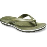 Crocs - Crocband Flip - Heren Slippers - Groen - Croslite™ Materiaal