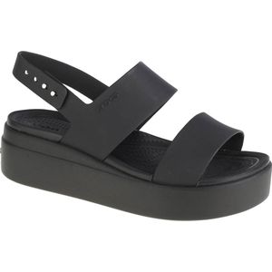 Crocs - Brooklyn Low Wedge - Vrouwen - Zwart - Sandalen