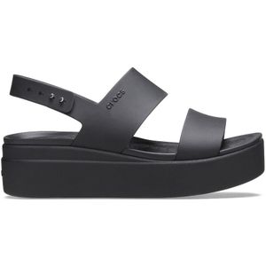 Crocs Brooklyn Low Wedge sandalen voor dames, zwart, 36/37 EU