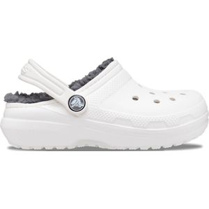 Crocs Classic Lined Klompen Kinder - White / Grey - Warm en Comfortabel