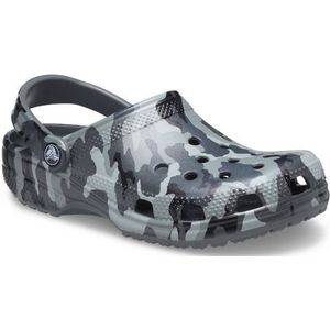 Crocs Unisex Classic Printed Camo Clog, Leisteen Grijs Multi, 43/44 EU