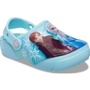 Crocs Unisex kinderen FL Disney Frozen II Clog K houten schoen, ijsblauw, 34/35 EU