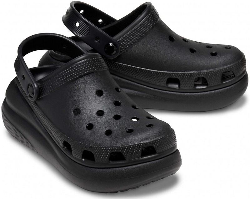 Crocs Crush Zwarte Damessandalen met Flexibele Hielband