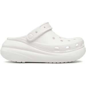Crocs - Crush Clog 207521 - Damessandalen - Wit - Rubber - 6 cm Zool
