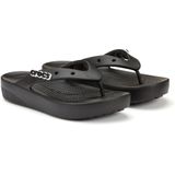Crocs Womens Classic Platform Flip Sandalen (Dames |zwart)
