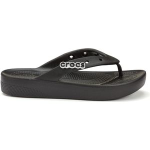 Crocs Womens Classic Platform Flip Sandalen (Dames |zwart)