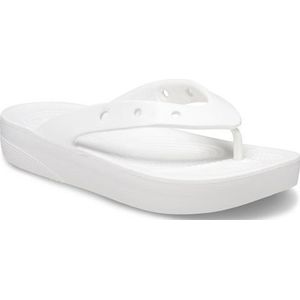 Crocs Dames Classic Platform Flip W Klomp, Wit, 41/42 EU