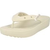Crocs Dames Classic Platform Flip W Klomp, Bone01, 38/39 EU