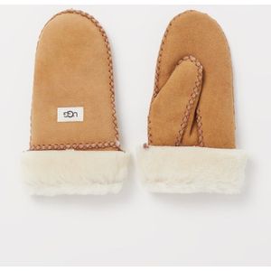 UGG Unisex Kid's K Schapenvacht Mitten met Steek, Kastanje, 2-4 Jaar