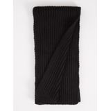 UGG W Chunky Rib Knit Scarf Dames Sjaal - Zwart - Maat One Size