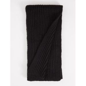 UGG® W Chunky Rib Knit Scarf in Black, Wol