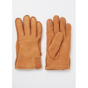UGG® Leren handschoen met Clamshell-logo in Brown, Maat XL, Leder