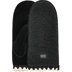 Ugg - W Uggfluff Scalloped Mitten - Skihandschoenen - Zwart - Gerecycled Polyester