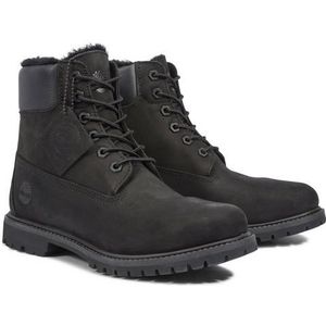 Timberland Women 6 Inch Premium Shearling Lined WP Black Nubuck-Schoenmaat 37,5