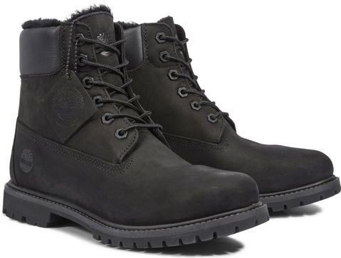 Timberland - Premium Shearling Lined - Veterboots - Zwart - Nubuckleer