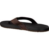 Reef Cushion Phantom Leather Heren Slippers - Black Brown